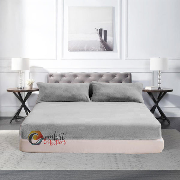 Fleece Fitted Bed Sheets Teddy Warm Sheets Matching Pillowcases Sold Separately