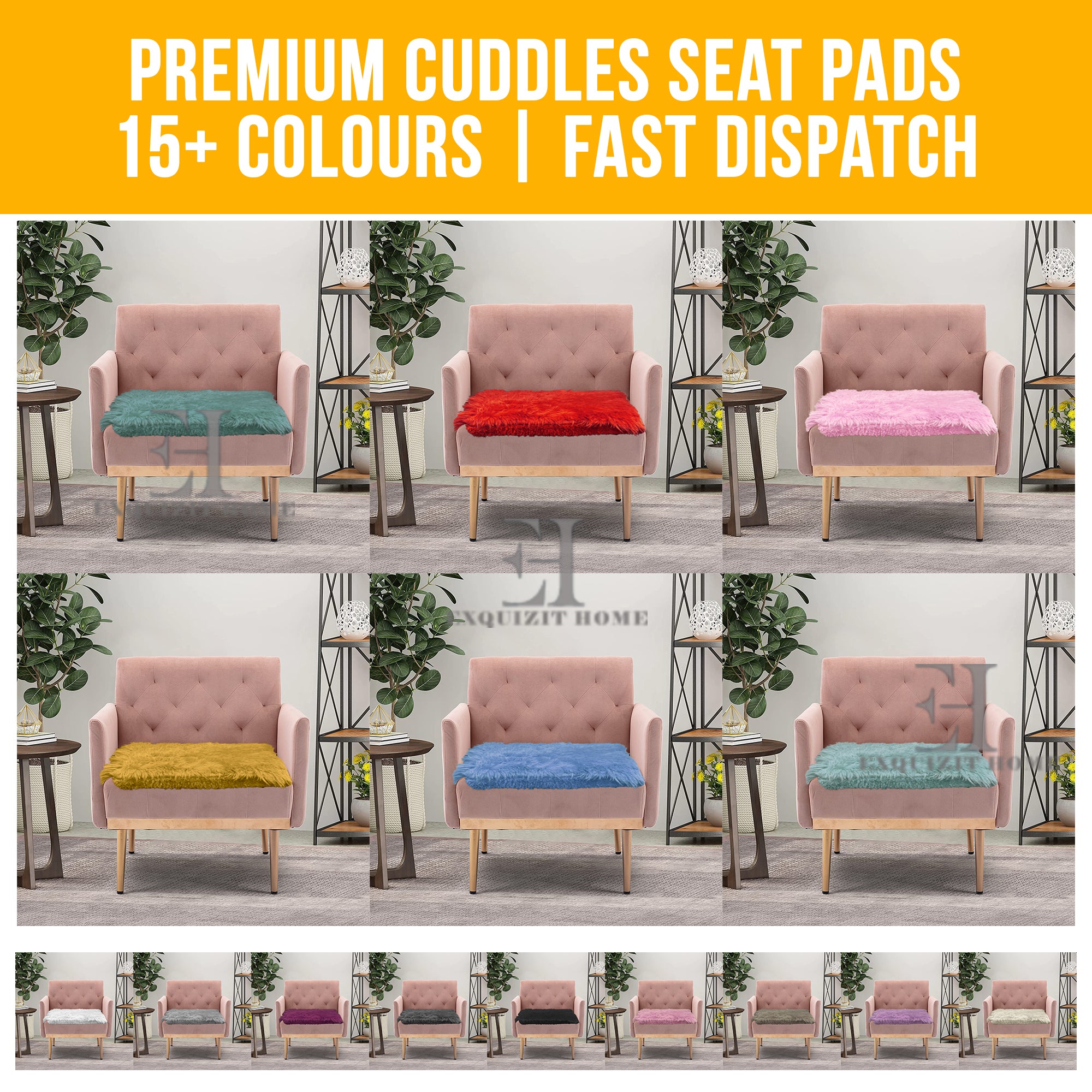 Teddy Cuddles Luxury Garden Tie Dining Seat Pads Foam Cushions Soft Chair Pads