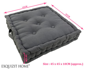 Booster Cushion Seat Pad Garden Dining Chair Armchair 45cm x 45cm + 10cm