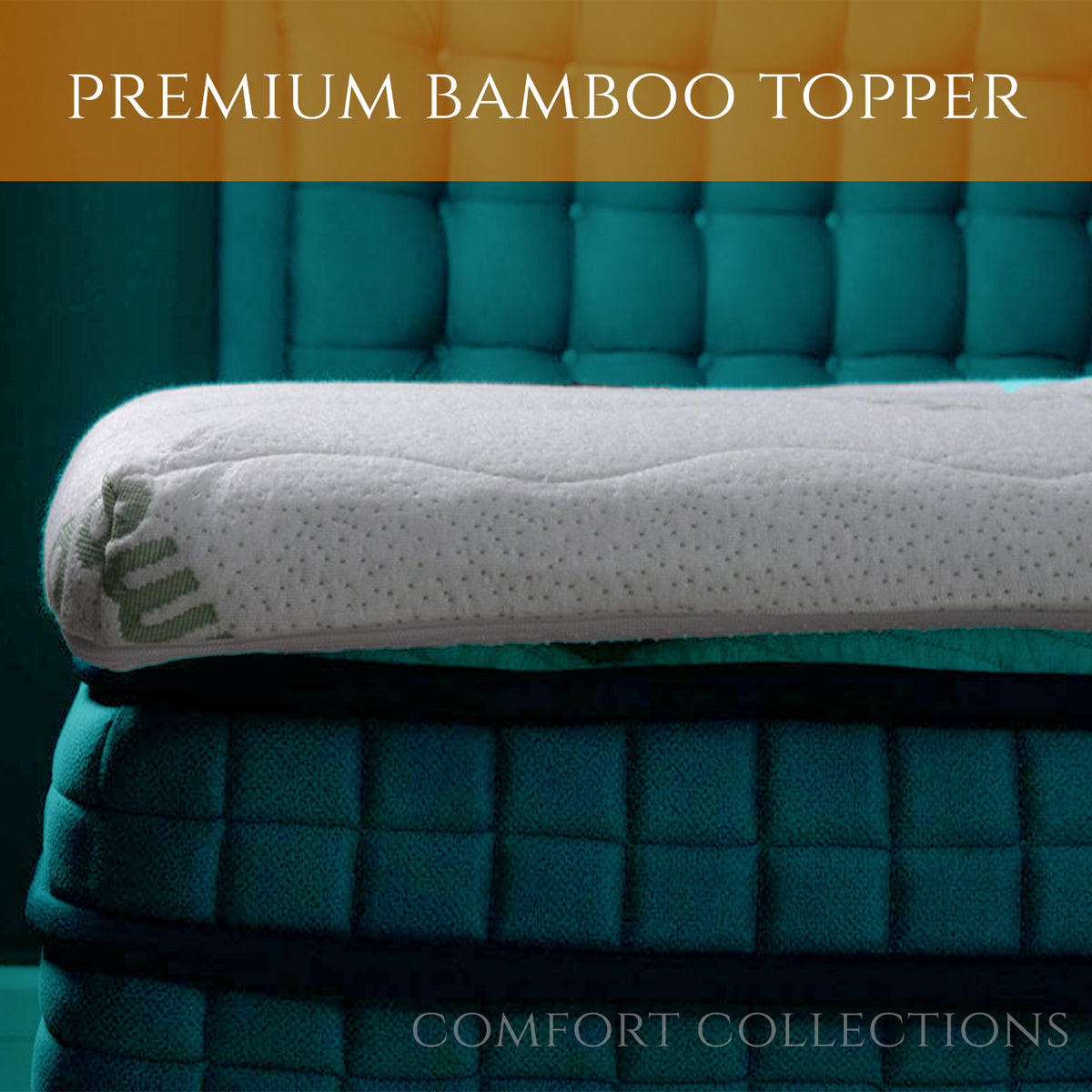 4CM Bamboo Memory Foam Mattress Topper Orthopedic Thick Zipped Cover