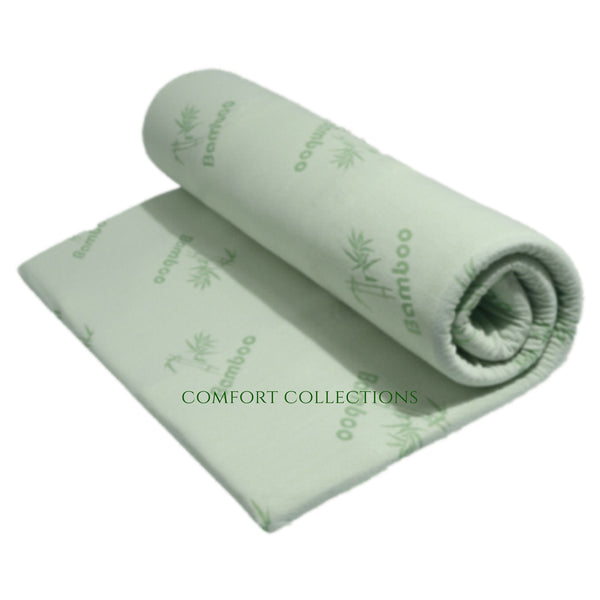 4CM Bamboo Memory Foam Mattress Topper Orthopedic Thick Zipped Cover