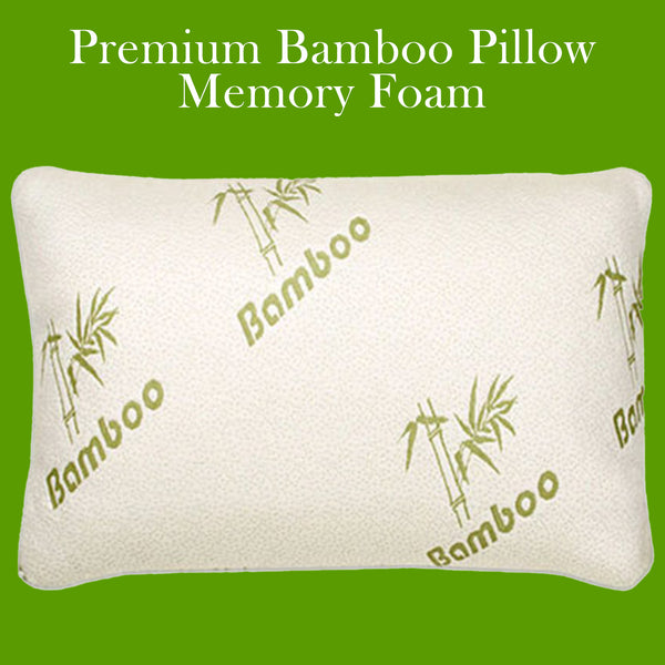 New Luxury Bamboo Memory Foam Pillow, Anti-Bacterial Premium Support Pillow