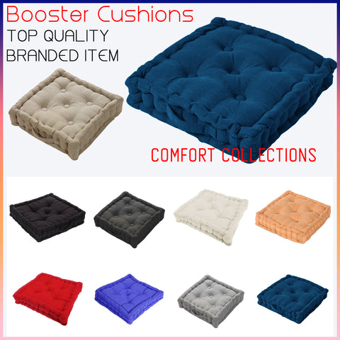 Booster Cushion Seat Pad Garden Dining Chair Armchair 45cm x 45cm + 10cm