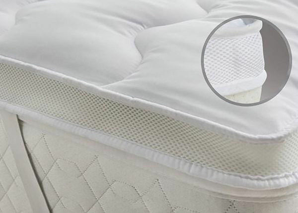 5cm Microfiber Air Flow Mattress Topper Hollow Fiber Filling Anti Allergic