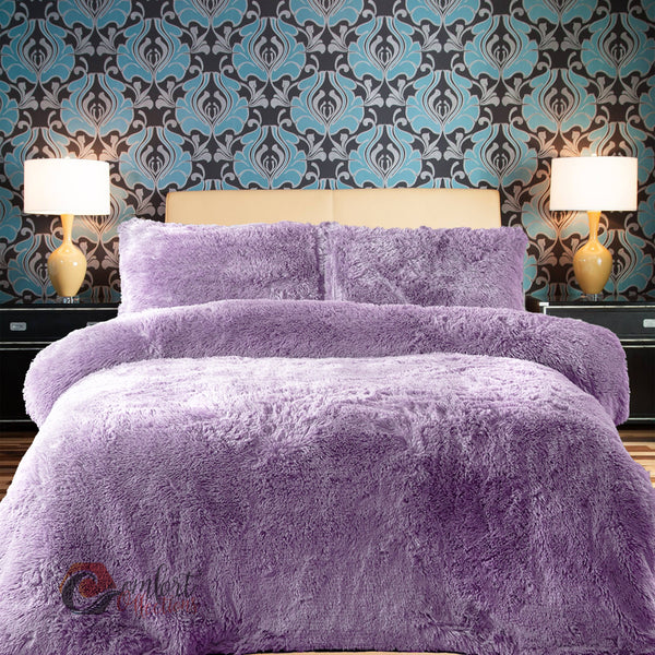 Teddy Bear Fleece Duvet Cover Quilt Soft Cosy Warm Bedding Set with Pillowcases