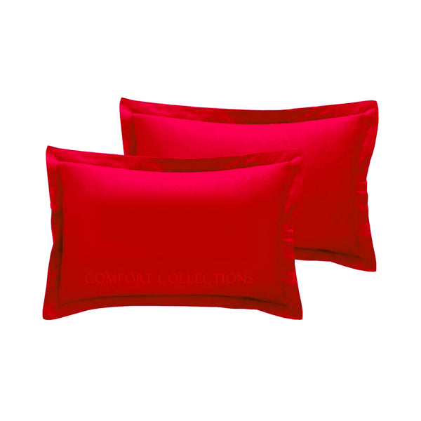 2 x Oxford Pillowcase Cover 100% Poly Cotton Super Soft Bedroom Pillow Case Pair