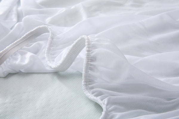 BAMBOO MATTRESS TOPPER PROTECTOR WATERPROOF EXTRA SOFT FULLY FITTED SKIRT 38cm