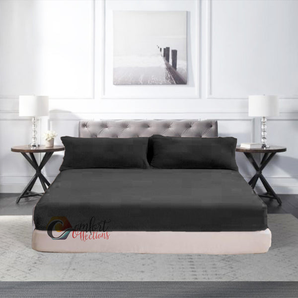 Fleece Fitted Bed Sheets Teddy Warm Sheets Matching Pillowcases Sold Separately