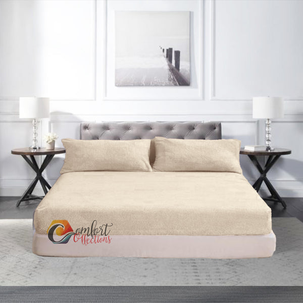 Fleece Fitted Bed Sheets Teddy Warm Sheets Matching Pillowcases Sold Separately