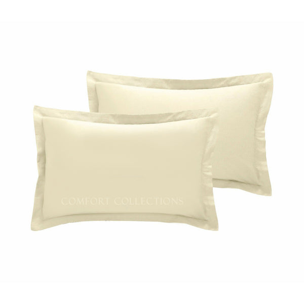 2 x Oxford Pillowcase Cover 100% Poly Cotton Super Soft Bedroom Pillow Case Pair