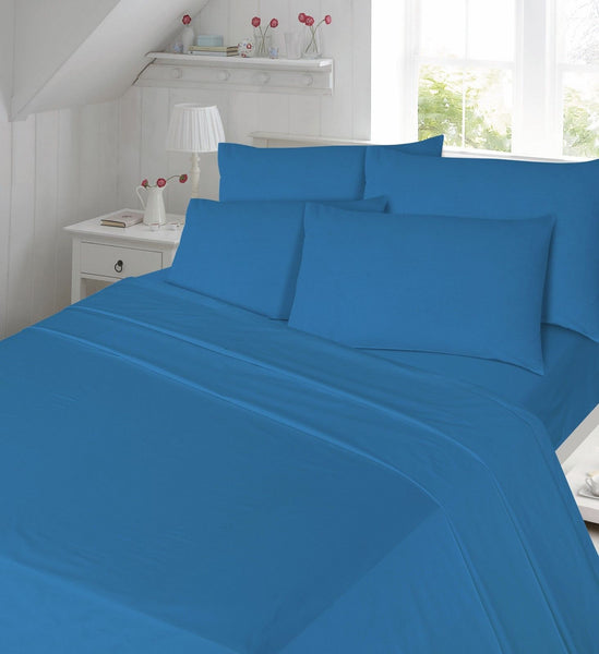 Flannelette Fitted Bed Sheet Cotton Thermal Soft With FREE MATCHING PILLOW CASE
