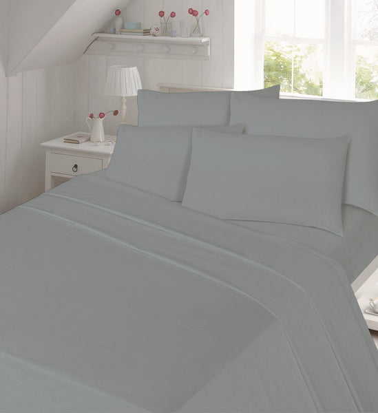 Flannelette Fitted Bed Sheet Cotton Thermal Soft With FREE MATCHING PILLOW CASE