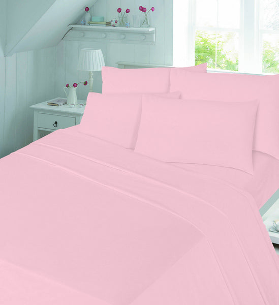 Flannelette Fitted Bed Sheet Cotton Thermal Soft With FREE MATCHING PILLOW CASE