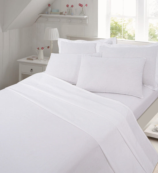 Flannelette Fitted Bed Sheet Cotton Thermal Soft With FREE MATCHING PILLOW CASE