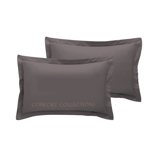 2 x Oxford Pillowcase Cover 100% Poly Cotton Super Soft Bedroom Pillow Case Pair
