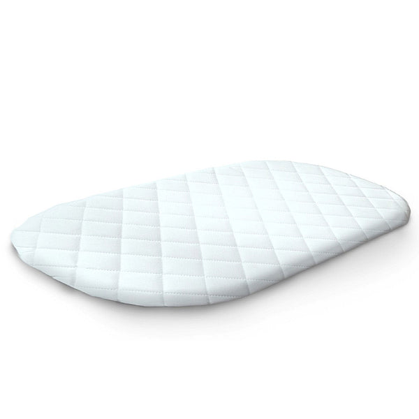 MOSES BASKET OVAL SHAPE FOAM MATTRESS ALL SIZES QUILTED COVER BABY MATTRESS