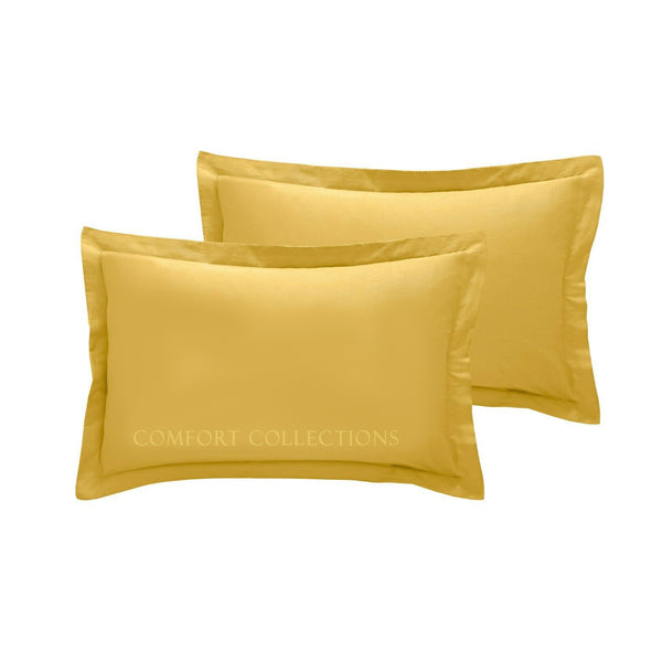 2 x Oxford Pillowcase Cover 100% Poly Cotton Super Soft Bedroom Pillow Case Pair