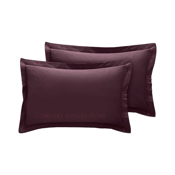 2 x Oxford Pillowcase Cover 100% Poly Cotton Super Soft Bedroom Pillow Case Pair