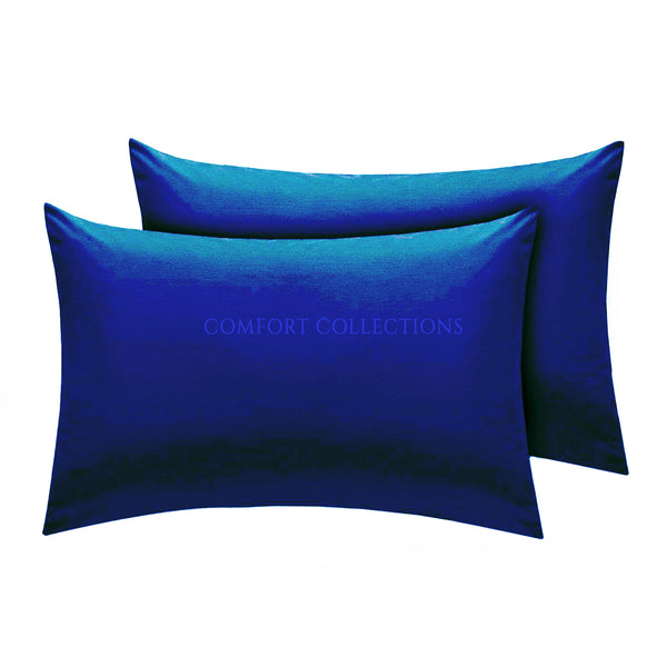PILLOWCASE LUXURY CASE POLYCOTTON HOUSEWIFE PAIR PLAIN DYED BEDROOM PILLOW COVER