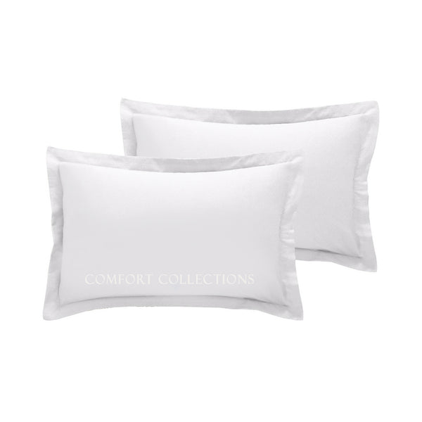 2 x Oxford Pillowcase Cover 100% Poly Cotton Super Soft Bedroom Pillow Case Pair